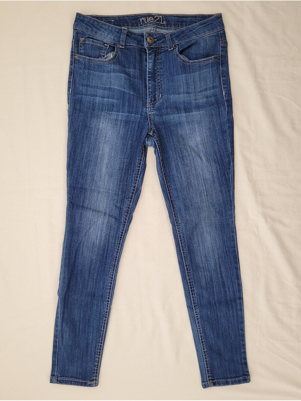 rue21 Women's 8S Blue High Rise Jegging Skinny Jeans Stretch Denim 26" Inseam